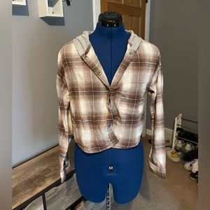 Hooded Cropped flannel